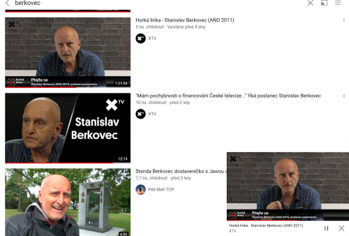 Televize XTV - Horká linka - YouTube - Standa Berkovec - úterý 20.7.2021